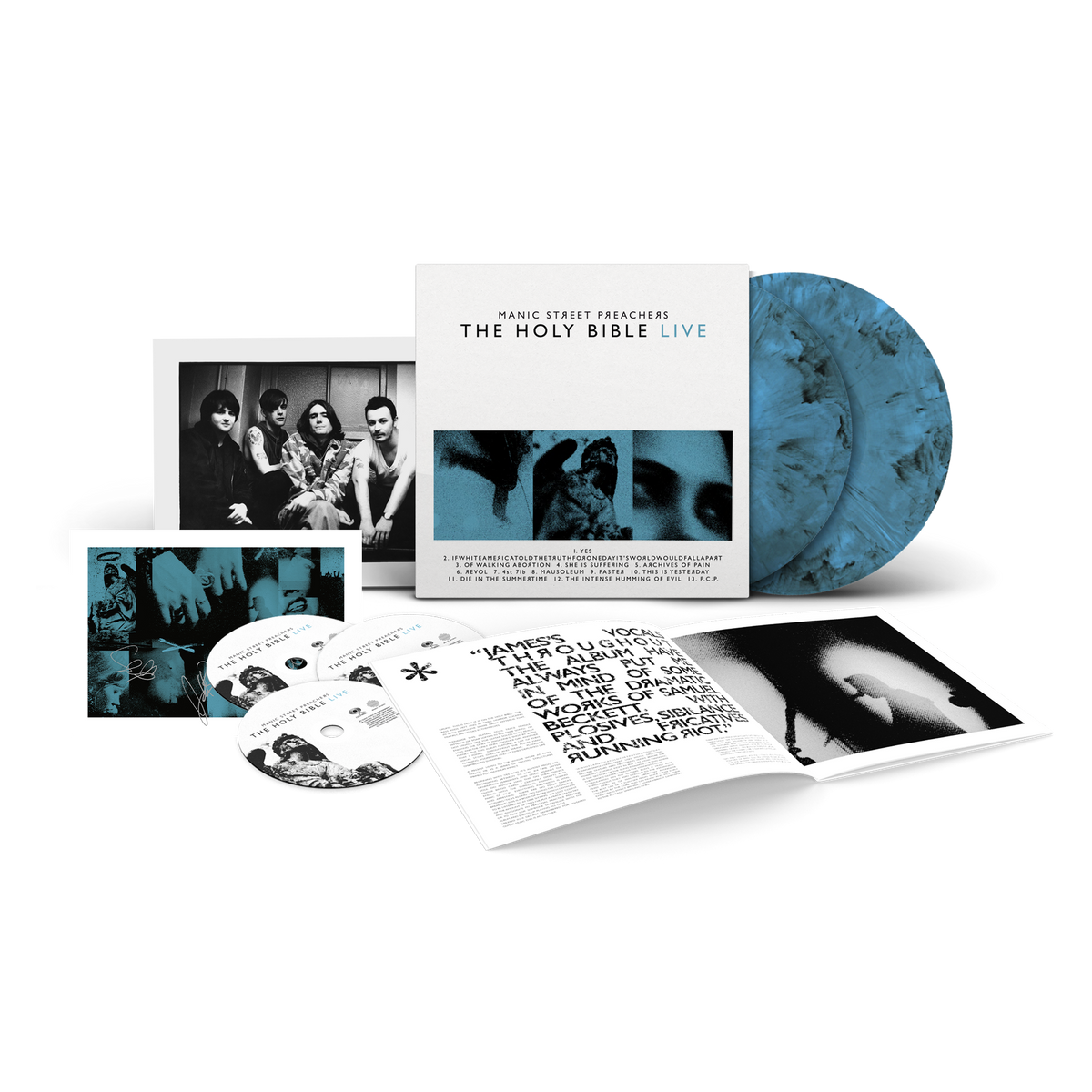 Manic Street Preachers - The Holy Bible Live |  Deluxe Edition (Vinyl, CD, Blu-Ray) + Store Exclusive Signed Art Card